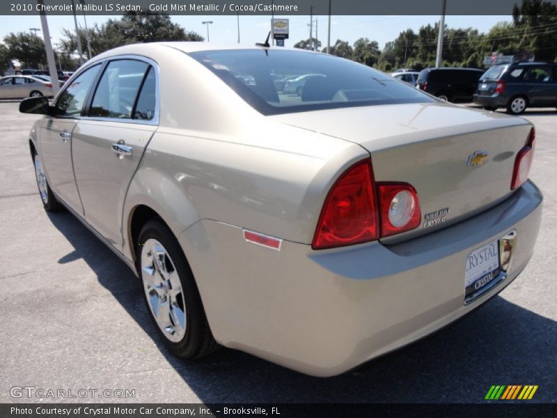 Gold Mist Metallic / Cocoa/Cashmere 2010 Chevrolet Malibu LS Sedan