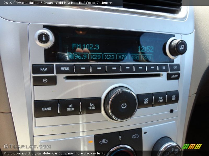 Gold Mist Metallic / Cocoa/Cashmere 2010 Chevrolet Malibu LS Sedan