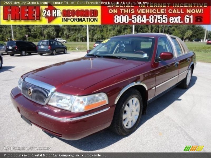 Dark Toreador Red Metallic / Medium Parchment 2005 Mercury Grand Marquis Ultimate Edition