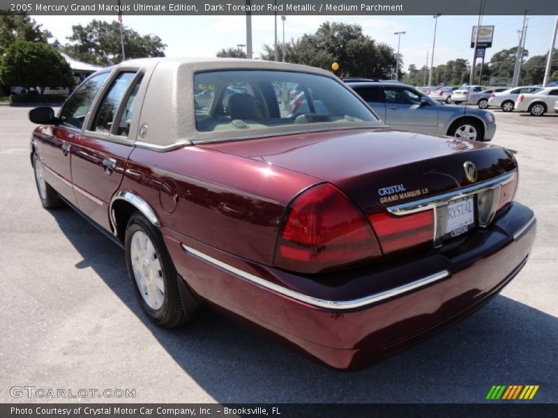 Dark Toreador Red Metallic / Medium Parchment 2005 Mercury Grand Marquis Ultimate Edition
