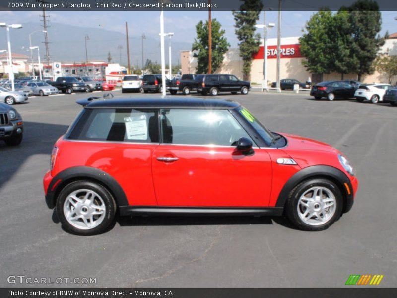 Chili Red / Checkered Carbon Black/Black 2009 Mini Cooper S Hardtop