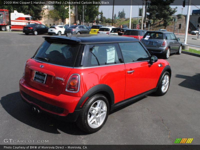 Chili Red / Checkered Carbon Black/Black 2009 Mini Cooper S Hardtop