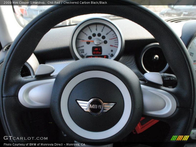 Chili Red / Checkered Carbon Black/Black 2009 Mini Cooper S Hardtop