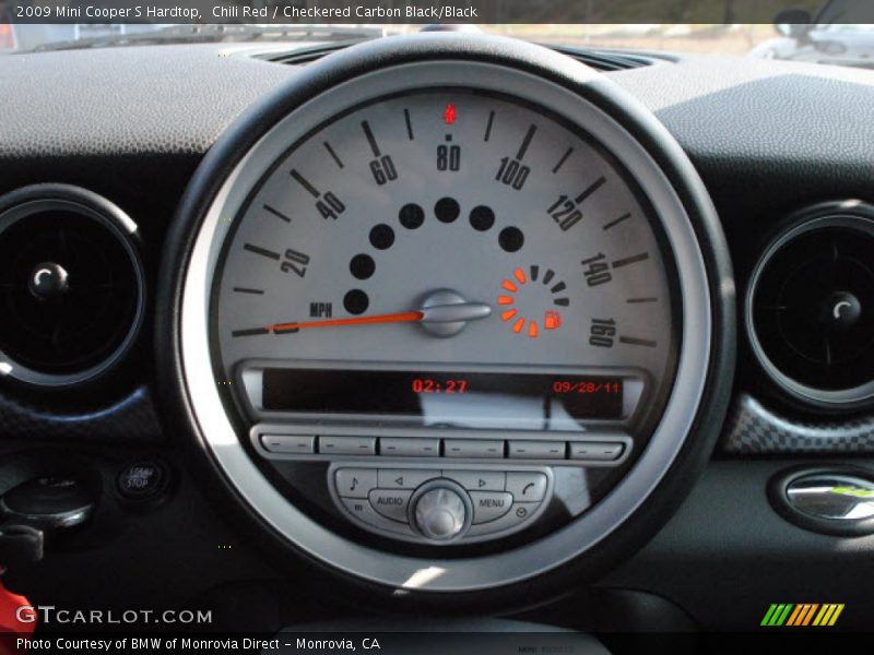 Chili Red / Checkered Carbon Black/Black 2009 Mini Cooper S Hardtop