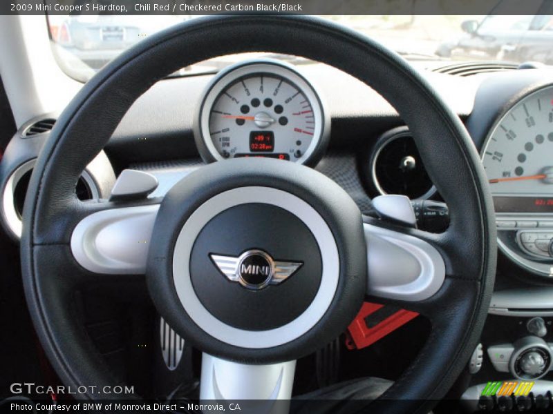 Chili Red / Checkered Carbon Black/Black 2009 Mini Cooper S Hardtop