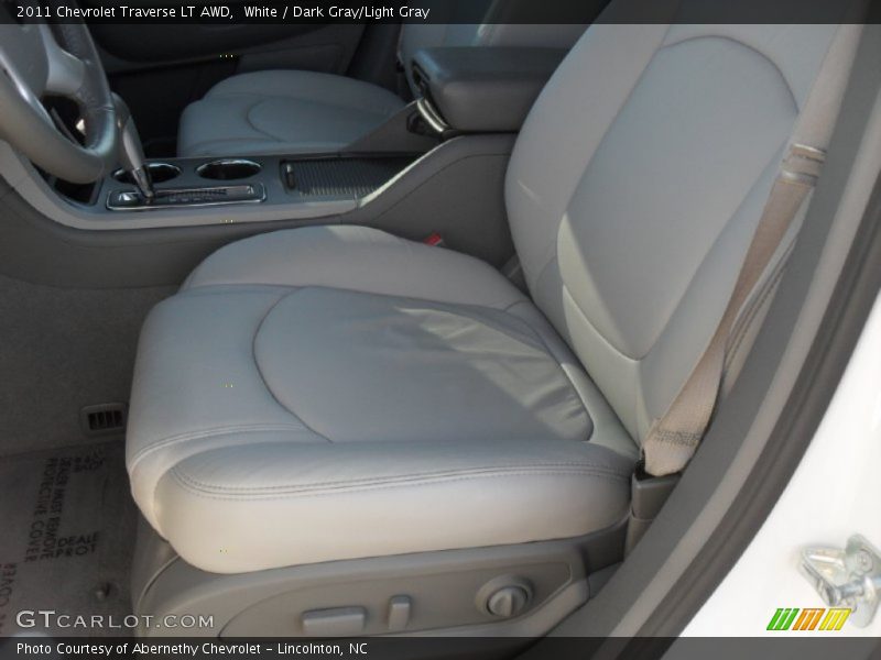 White / Dark Gray/Light Gray 2011 Chevrolet Traverse LT AWD