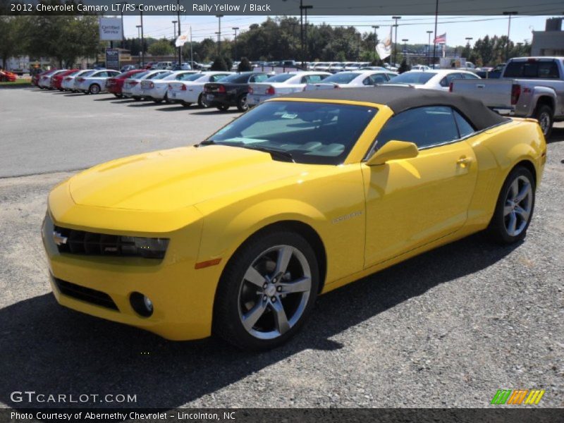 Rally Yellow / Black 2012 Chevrolet Camaro LT/RS Convertible