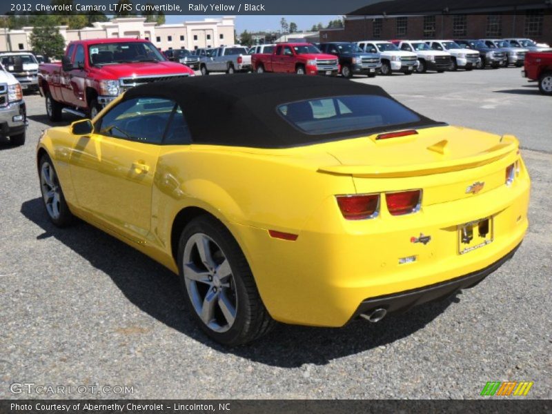 Rally Yellow / Black 2012 Chevrolet Camaro LT/RS Convertible