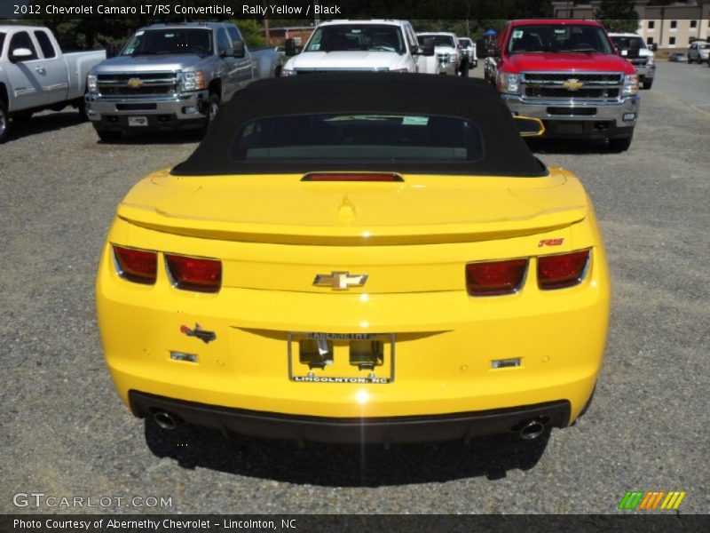 Rally Yellow / Black 2012 Chevrolet Camaro LT/RS Convertible