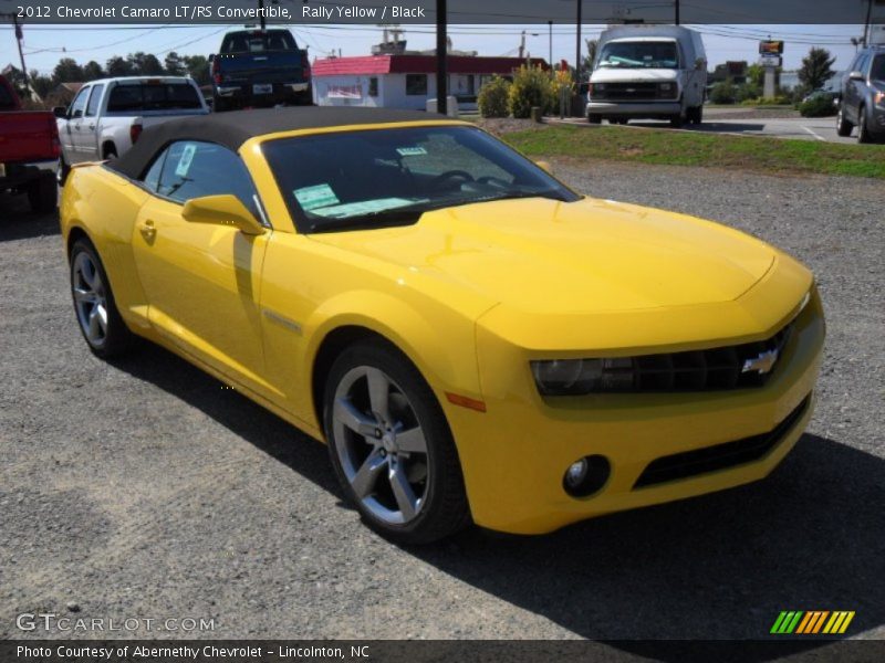 Rally Yellow / Black 2012 Chevrolet Camaro LT/RS Convertible