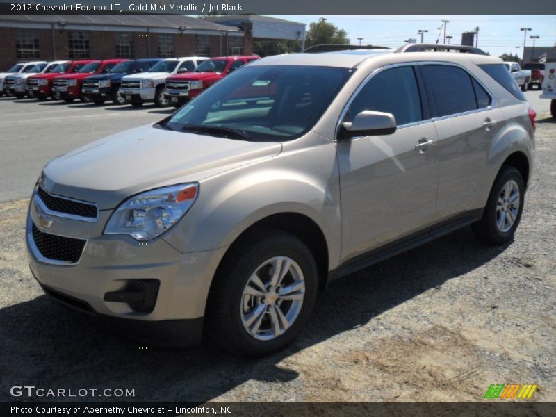 Gold Mist Metallic / Jet Black 2012 Chevrolet Equinox LT