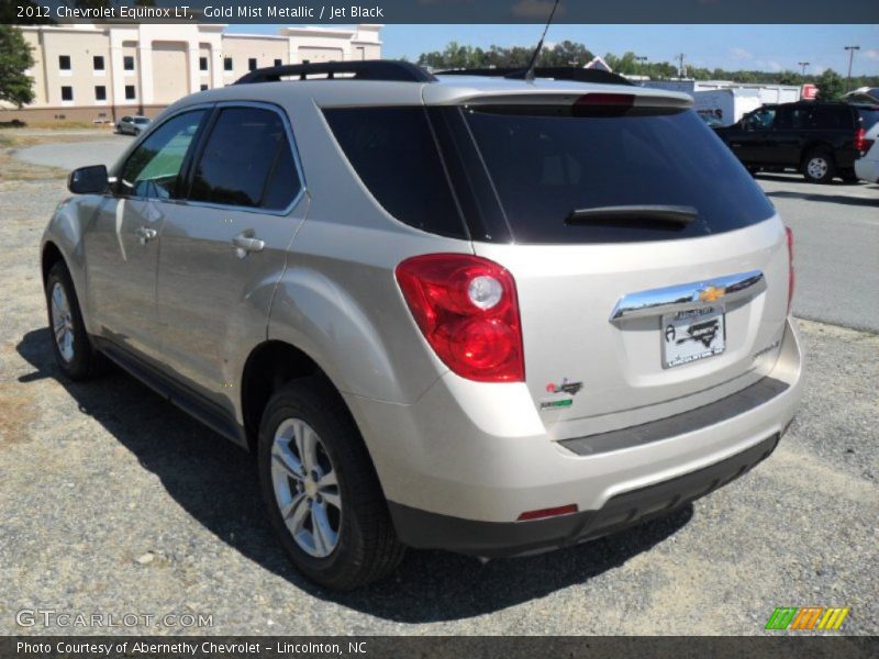 Gold Mist Metallic / Jet Black 2012 Chevrolet Equinox LT
