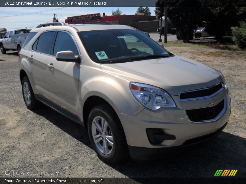 Gold Mist Metallic / Jet Black 2012 Chevrolet Equinox LT