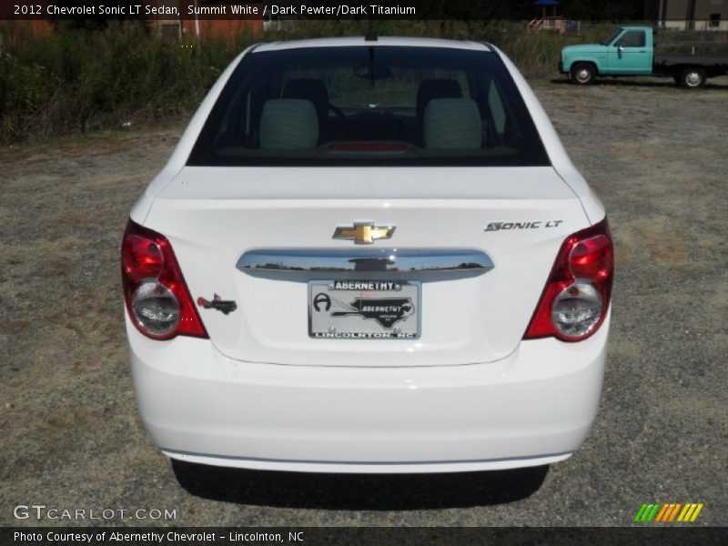 Summit White / Dark Pewter/Dark Titanium 2012 Chevrolet Sonic LT Sedan