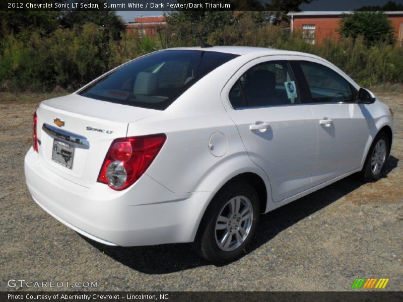 Summit White / Dark Pewter/Dark Titanium 2012 Chevrolet Sonic LT Sedan