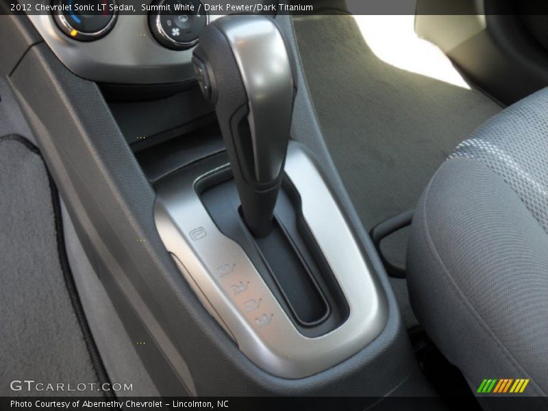  2012 Sonic LT Sedan 6 Speed Automatic Shifter