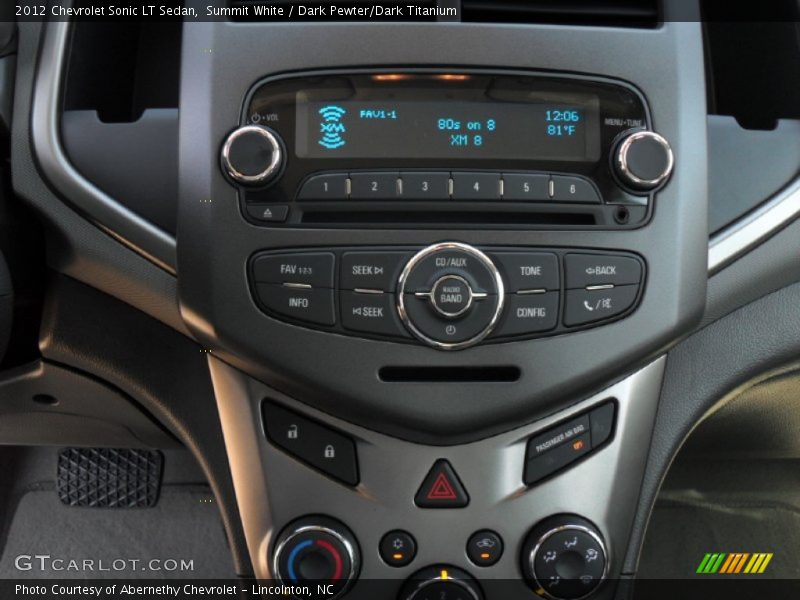 Controls of 2012 Sonic LT Sedan