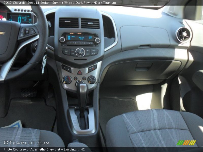 Summit White / Dark Pewter/Dark Titanium 2012 Chevrolet Sonic LT Sedan