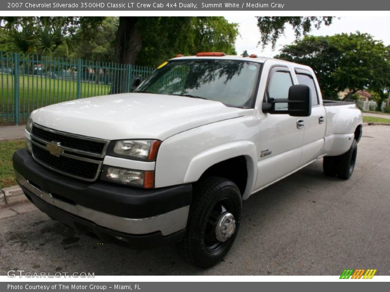 Summit White / Medium Gray 2007 Chevrolet Silverado 3500HD Classic LT Crew Cab 4x4 Dually