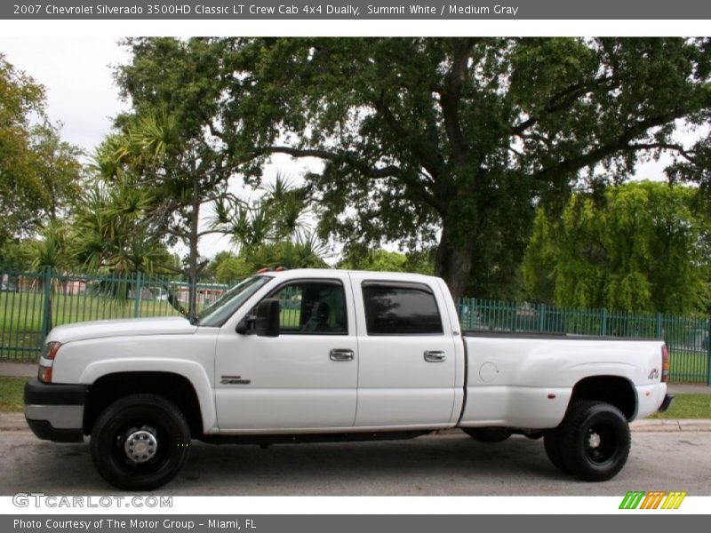 Summit White / Medium Gray 2007 Chevrolet Silverado 3500HD Classic LT Crew Cab 4x4 Dually
