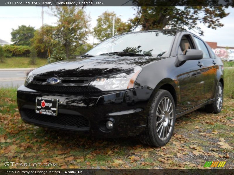 Ebony Black / Charcoal Black 2011 Ford Focus SES Sedan