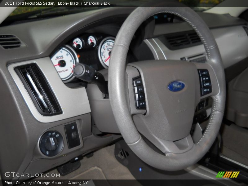 Ebony Black / Charcoal Black 2011 Ford Focus SES Sedan