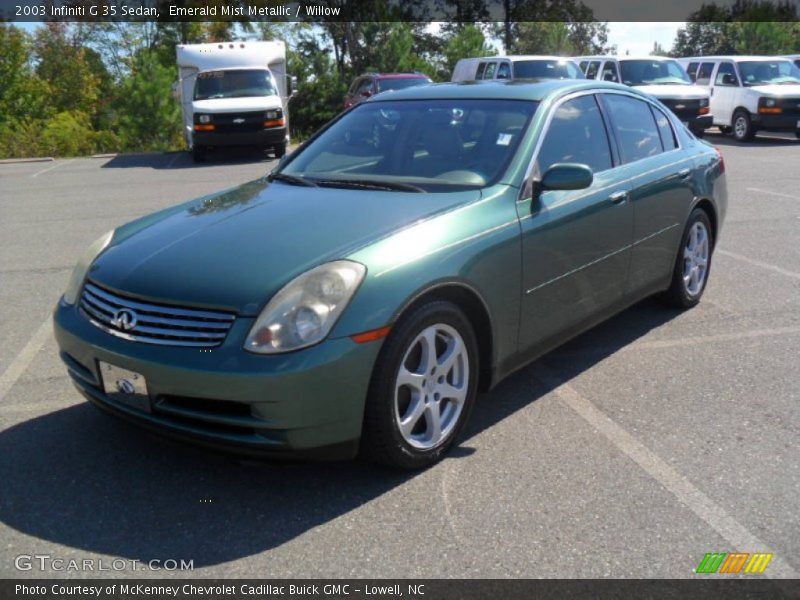 Emerald Mist Metallic / Willow 2003 Infiniti G 35 Sedan