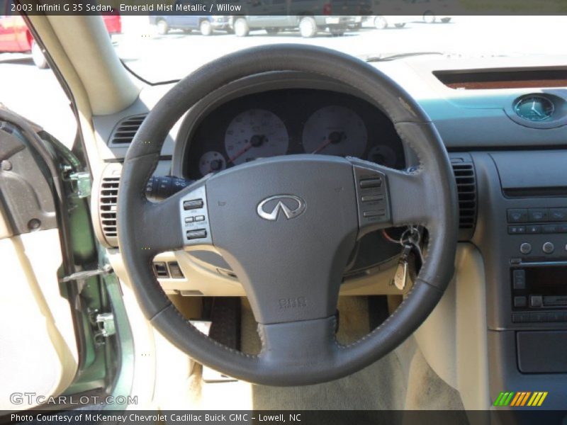 Emerald Mist Metallic / Willow 2003 Infiniti G 35 Sedan