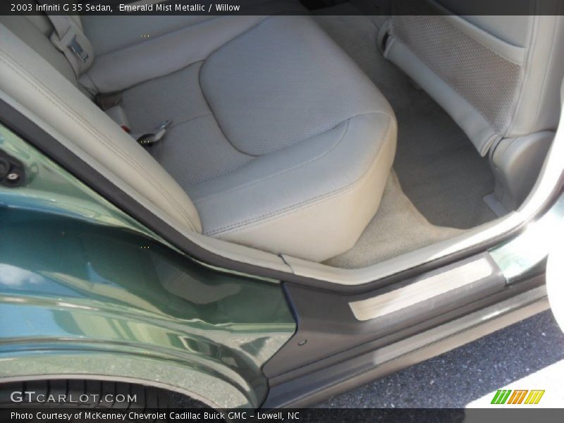 Emerald Mist Metallic / Willow 2003 Infiniti G 35 Sedan