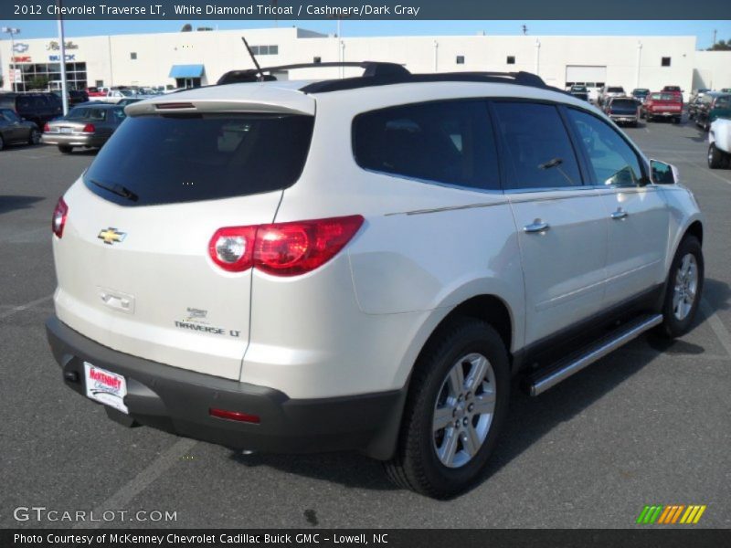 White Diamond Tricoat / Cashmere/Dark Gray 2012 Chevrolet Traverse LT