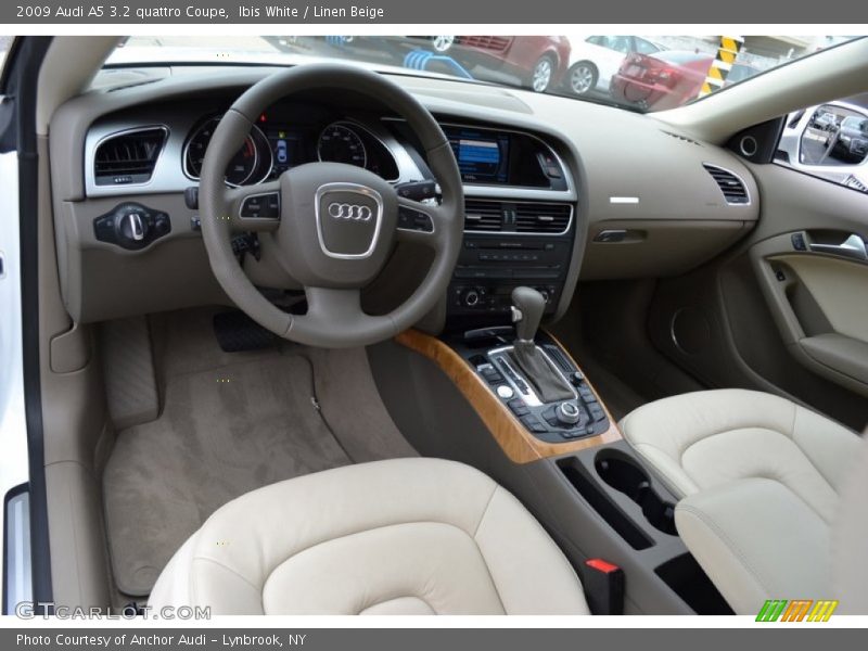 Ibis White / Linen Beige 2009 Audi A5 3.2 quattro Coupe