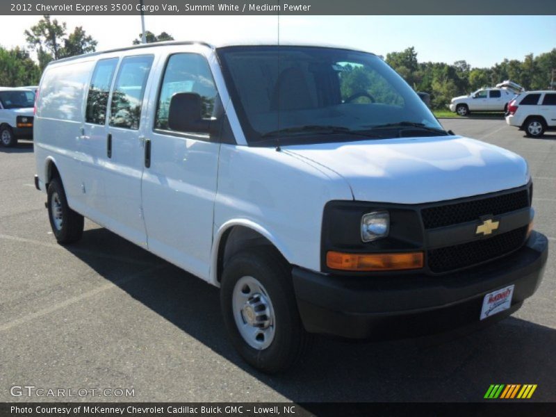 Summit White / Medium Pewter 2012 Chevrolet Express 3500 Cargo Van