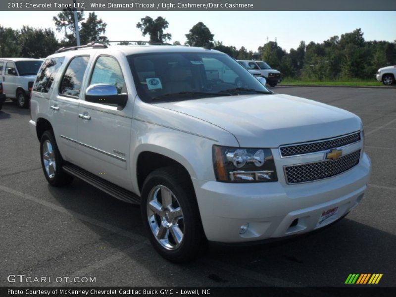 White Diamond Tricoat / Light Cashmere/Dark Cashmere 2012 Chevrolet Tahoe LTZ