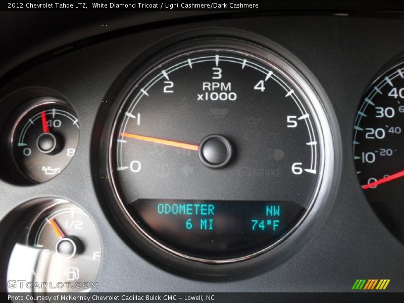 White Diamond Tricoat / Light Cashmere/Dark Cashmere 2012 Chevrolet Tahoe LTZ
