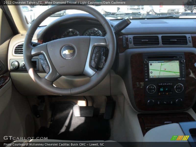 White Diamond Tricoat / Light Cashmere/Dark Cashmere 2012 Chevrolet Tahoe LTZ