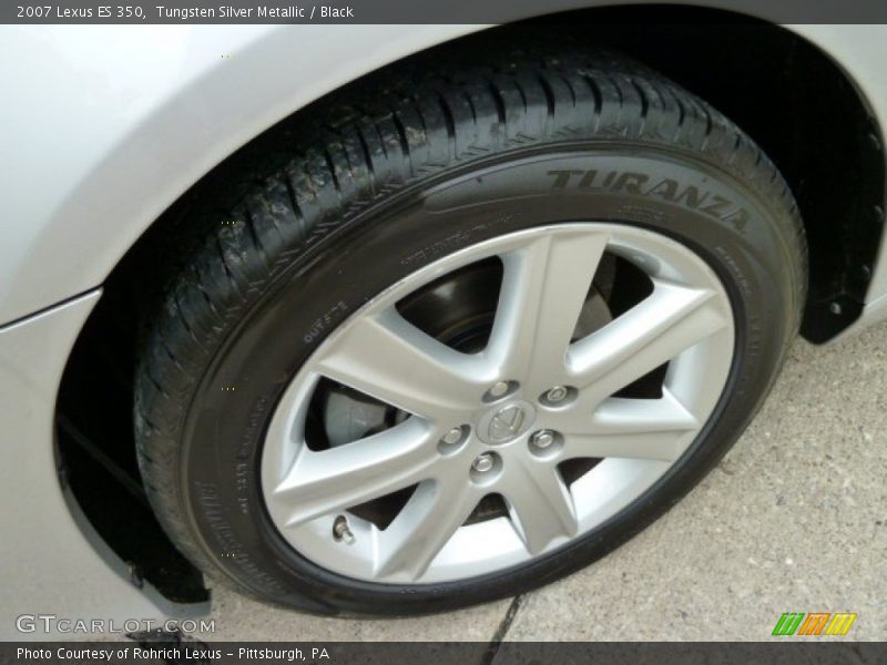 Tungsten Silver Metallic / Black 2007 Lexus ES 350