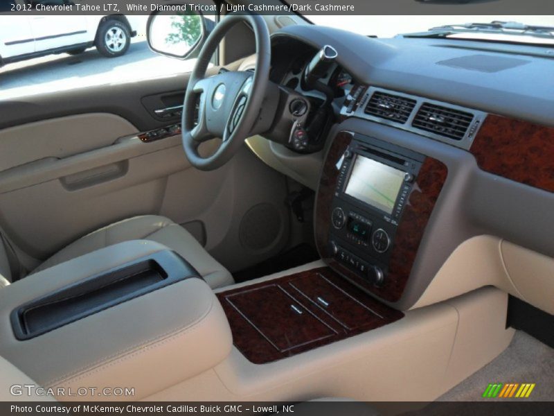 White Diamond Tricoat / Light Cashmere/Dark Cashmere 2012 Chevrolet Tahoe LTZ