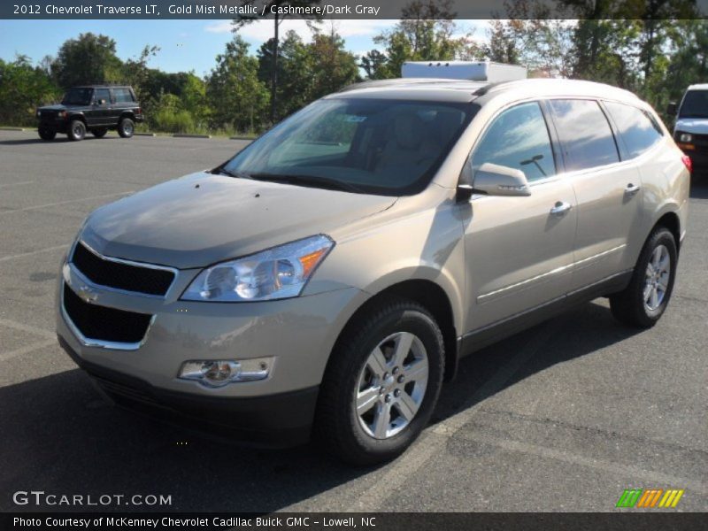 Gold Mist Metallic / Cashmere/Dark Gray 2012 Chevrolet Traverse LT