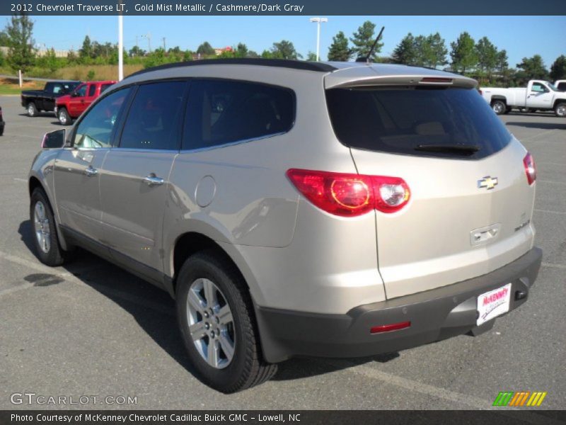 Gold Mist Metallic / Cashmere/Dark Gray 2012 Chevrolet Traverse LT
