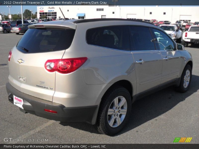 Gold Mist Metallic / Cashmere/Dark Gray 2012 Chevrolet Traverse LT