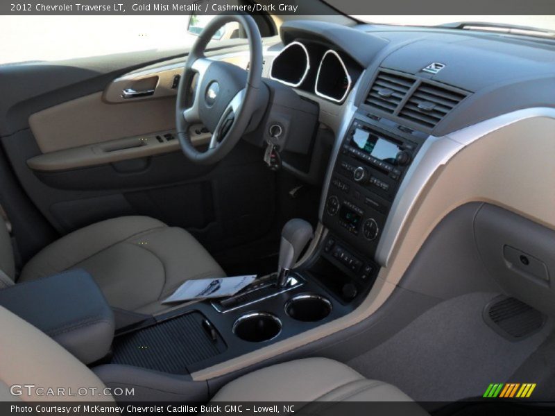 Gold Mist Metallic / Cashmere/Dark Gray 2012 Chevrolet Traverse LT