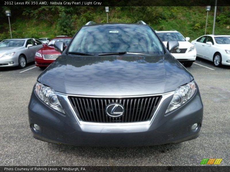 Nebula Gray Pearl / Light Gray 2012 Lexus RX 350 AWD