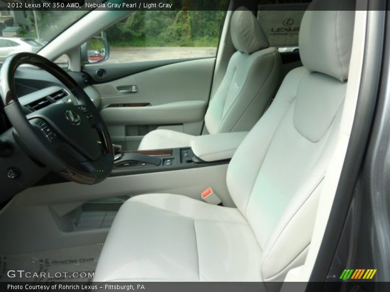 Nebula Gray Pearl / Light Gray 2012 Lexus RX 350 AWD