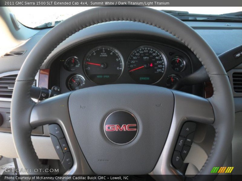 Summit White / Dark Titanium/Light Titanium 2011 GMC Sierra 1500 SLT Extended Cab 4x4