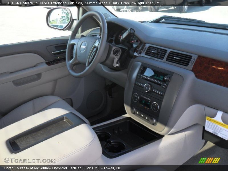 Summit White / Dark Titanium/Light Titanium 2011 GMC Sierra 1500 SLT Extended Cab 4x4