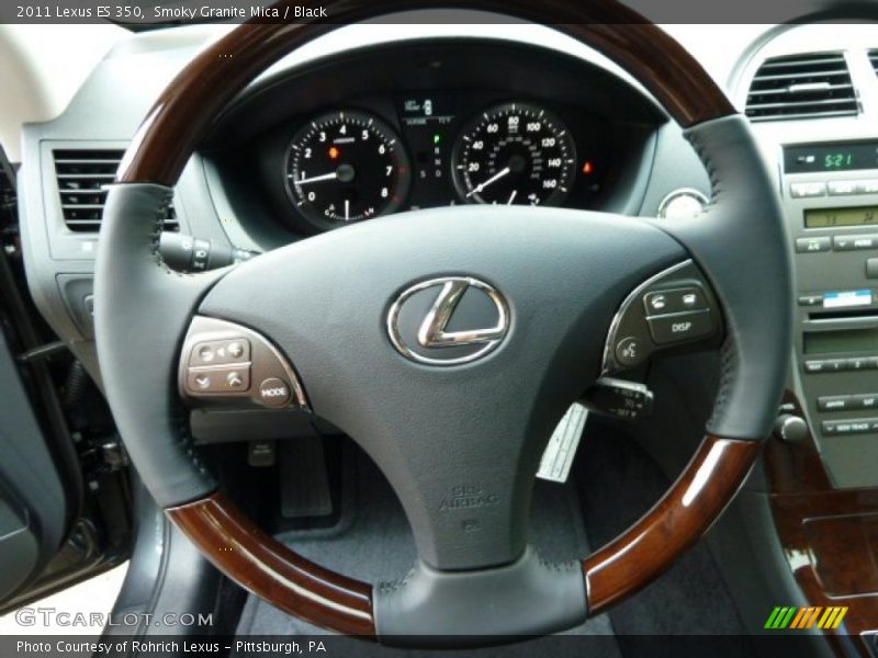 Smoky Granite Mica / Black 2011 Lexus ES 350