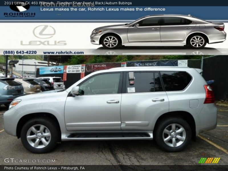 Tungsten Silver Pearl / Black/Auburn Bubinga 2011 Lexus GX 460 Premium