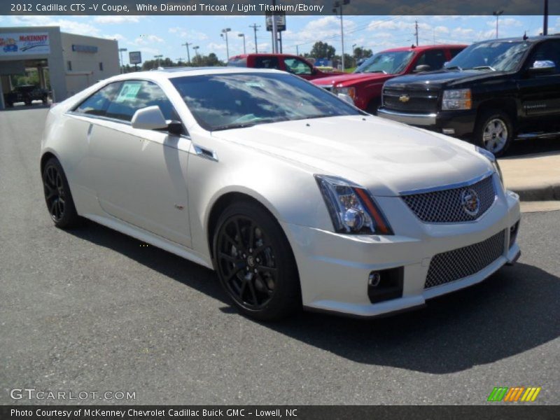 White Diamond Tricoat / Light Titanium/Ebony 2012 Cadillac CTS -V Coupe