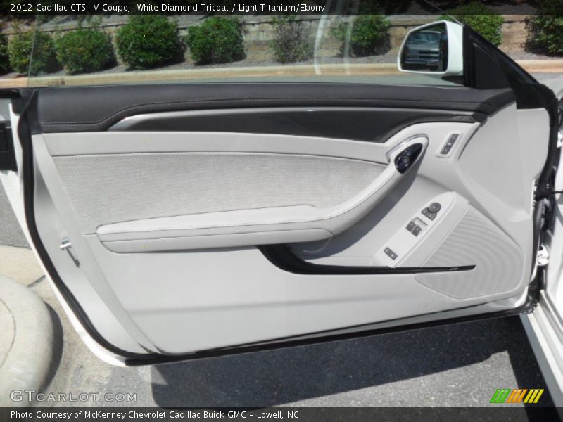 White Diamond Tricoat / Light Titanium/Ebony 2012 Cadillac CTS -V Coupe