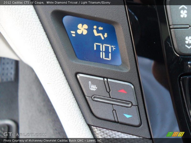 White Diamond Tricoat / Light Titanium/Ebony 2012 Cadillac CTS -V Coupe